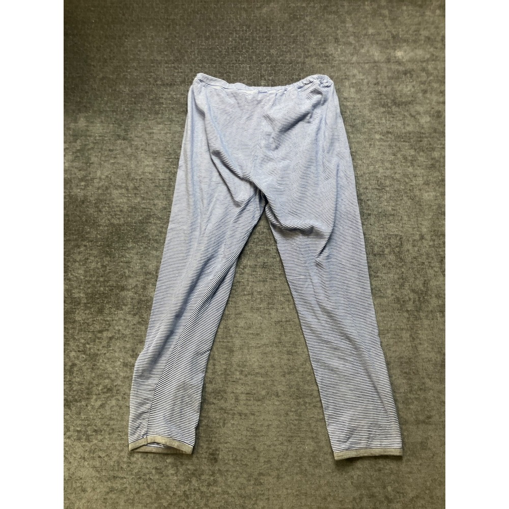 Sleepy Jones Lounge Pants Womens Large Blue Striped Elastic Waistband Sleepwear